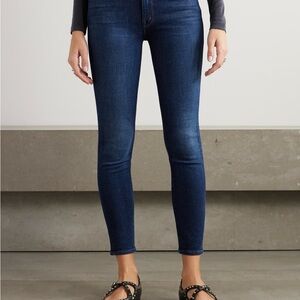 MOTHER Dark Blue Skinny Jeans